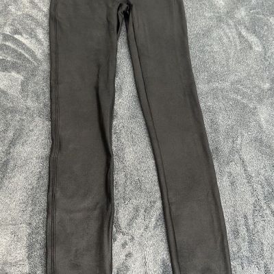 Spanx Womens Faux Leather Leggings, Size S - Black